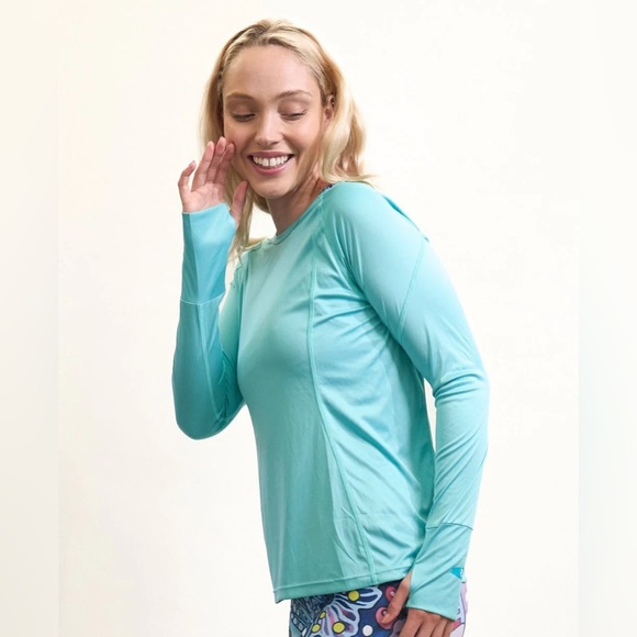 NWT FisheWear Backcast Sunshirt in Aqua; Size Small - Picture 4 of 14